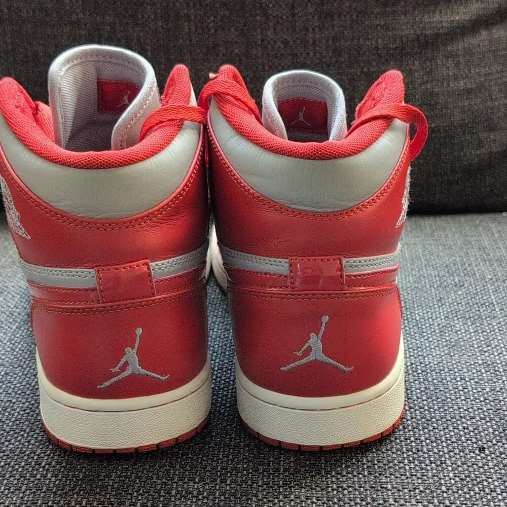 Jordan 1 OG Nevada Orange Grey Solid High Top Athletic Shoe Men 10 2010